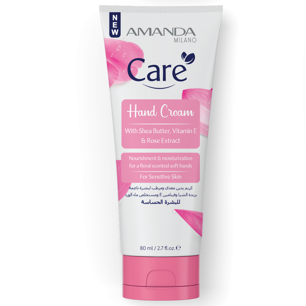 Amanda Milano Care Hand Cream With Shea Butter Vitamin E & Rose Extract 80gm