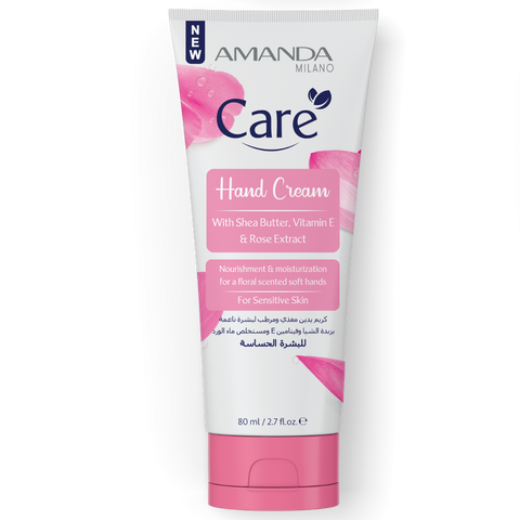 Amanda Milano Care Hand Cream With Shea Butter Vitamin E & Rose Extract 80gm