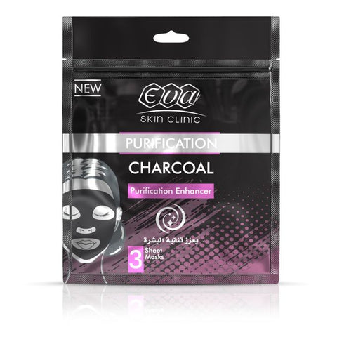Eva Charcoal Purification Enhancer 3 Sheet Masks
