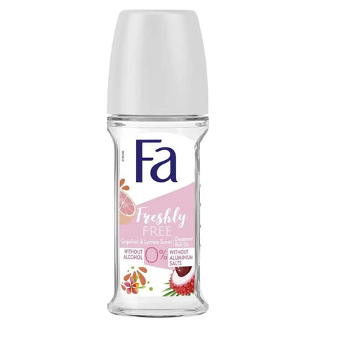 Fa Freshly Free Grapefruit & Lychee Scent Deodrant Roll On 50ml
