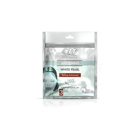 Eva Skin Clinic Whitening White Pearl Toning Enhancer Sheet Masks -3PCS