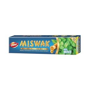 Miswak Herbal Toothpaste With Pure Al-Arak Extract With Mint 50+10gm