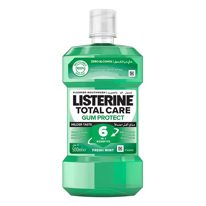 Listerine Total Care Gum Protect 6 in 1 Benefits Fresh Mint 500ml
