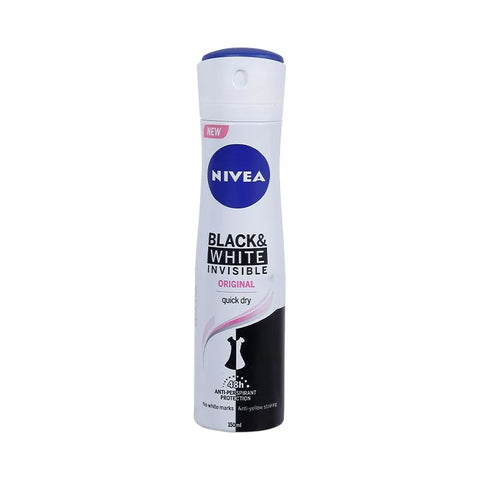 Nivea Black & White Invisible Anti-perspirant Original Body Spray for Women - 150ml