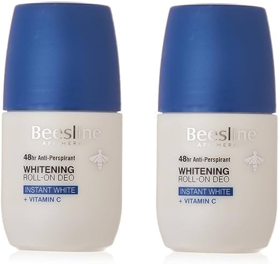 Beesline Natural Whightning (Instant White) Roll On Duo 4in1 Formula 48h Anti-prespirant 50ml - 2PCS