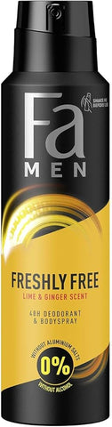 Fa Men Freshly Free Lime & Ginger scent 48h Deodorant 150ml