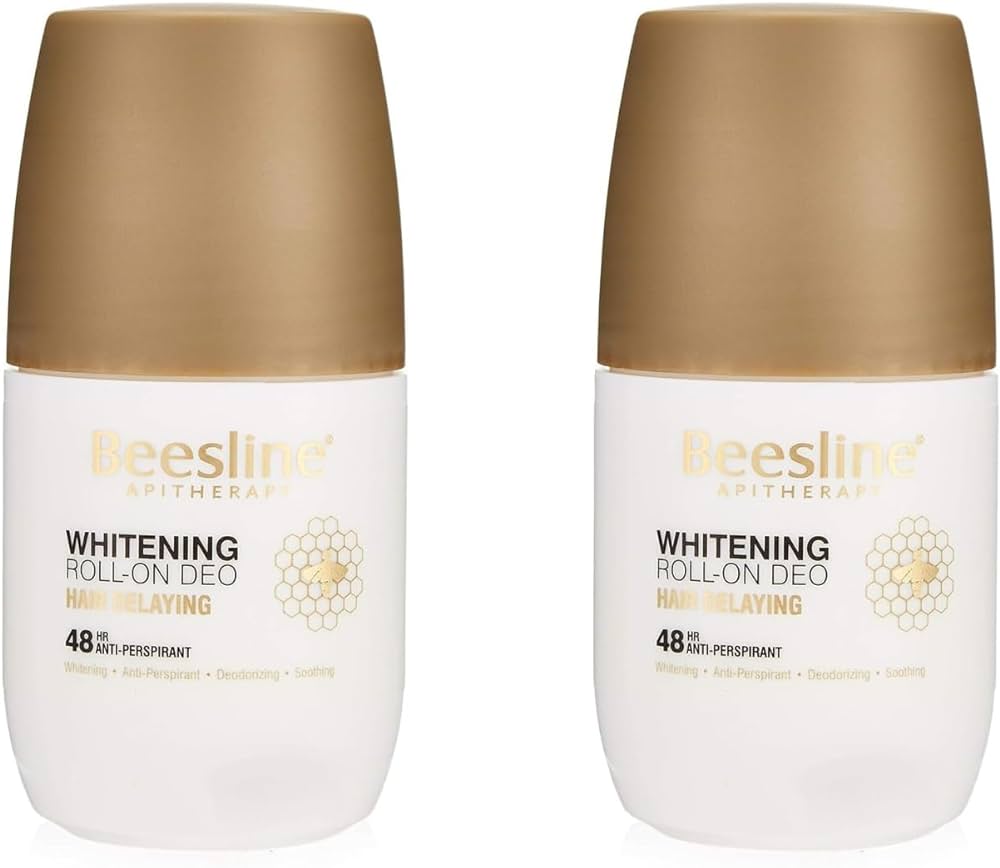 Beesline Natural Whightning (Hair Delaying) Roll On Duo 4in1 Formula 48h Anti-prespirant 50ml - 2PCS