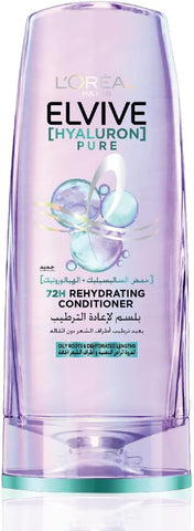 Loreal Elvive Hyaluron Pure Rehydrated Conditioner 72H For Oily Scalp & Dehydrated Lenghts 600ml