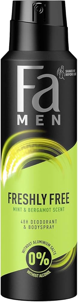 Fa Men Freshly Free Mint & Bergamot scent 48h Deodorant 150ml