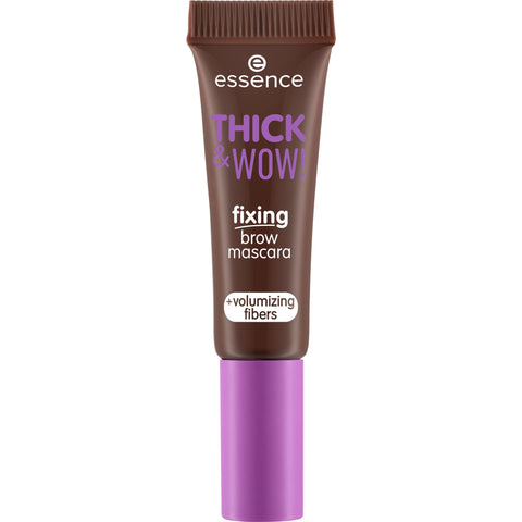 Essence Thick & Wow Fixing Brow Masscara & Volumizing Fibers (Shade 03 Brunette Brown) - 6ml