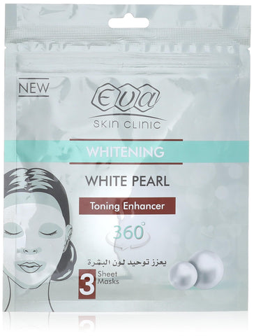 Eva Skin Clinic Whitening White Pearl Toning Enhancer Sheet Masks -3PCS