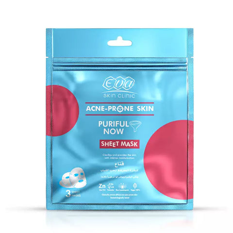 Eva Acne Prone Skin Puriful Now Sheet Mask 3 Sheet Mask