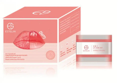 Dr Rashel Esteline ( Cherry ) 3 In 1 Lip Care Set 5gm