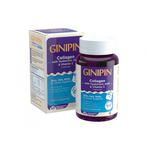 Ginipin Collagen With Hyaluronic Acid & Vitamin C 60caps