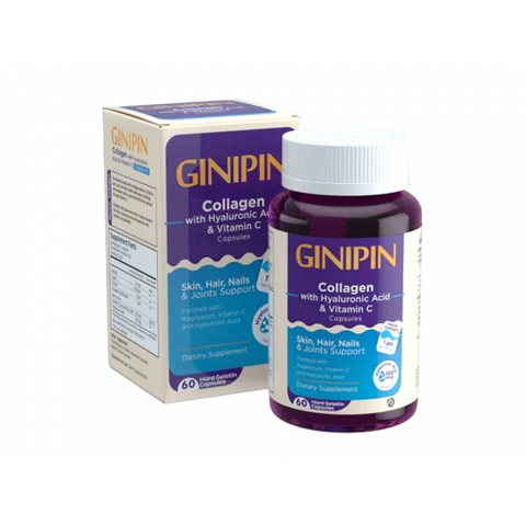 Ginipin Collagen With Hyaluronic Acid & Vitamin C 60caps