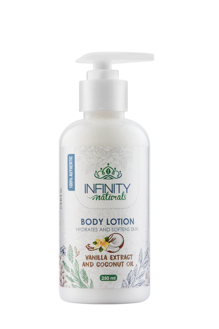 Infinity Naturals Body Lotion With Vanilla Extract & Coconut Oil 250ml