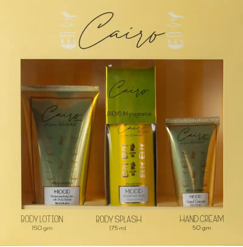 Mood (Cairo) Set Of (Body Lotion 150gm + Body Splash 175ml + Hand Cream 50gm) - 3PCS