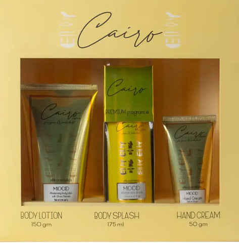 Mood (Cairo) Set Of (Body Lotion 150gm + Body Splash 175ml + Hand Cream 50gm) - 3PCS