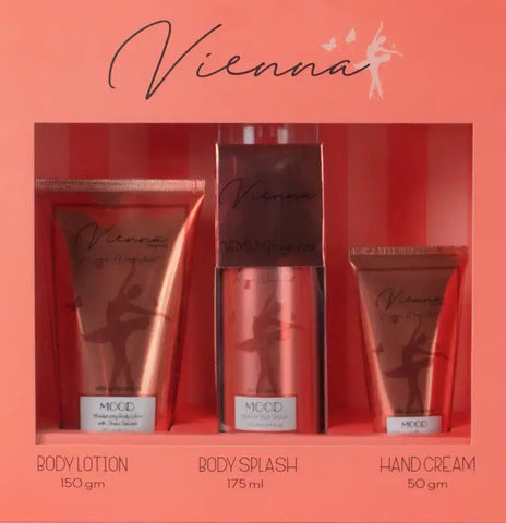 Mood (Vienna) Set Of (Body Lotion 150gm + Body Splash 175ml + Hand Cream 50gm) - 3PCS