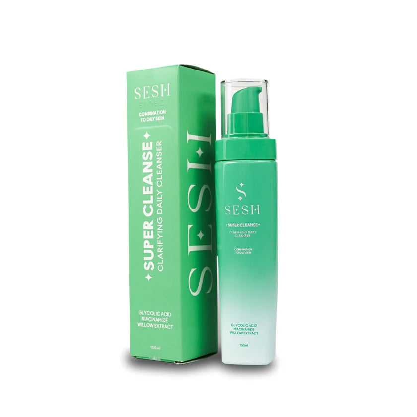 Sesh Super Cleanse Clarifying Daily Cleanser For Combination To Oily Skin 150ml