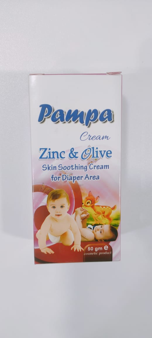 Pampa Cream Zinc & Olive Skin Soothing Cream For Diaper Area 50gm