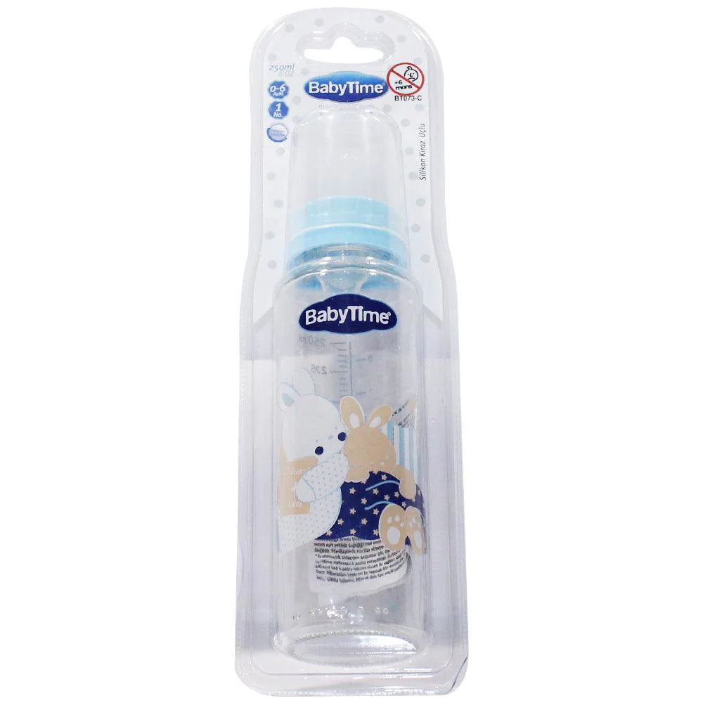 Baby Time Glass Feeding Bottle 250ml