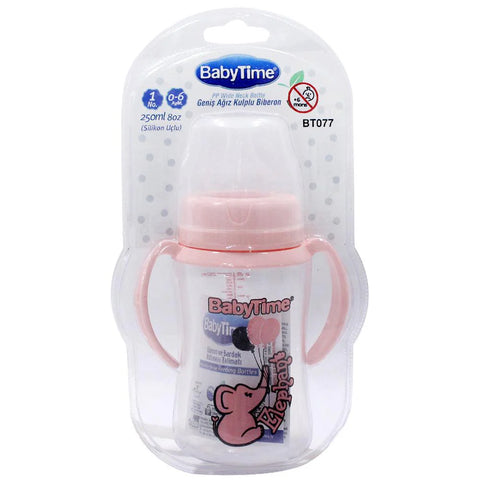 Baby Time Wide Neck Bottle With Handle 250ml