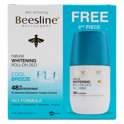 Beesline Natural Whightning (Cool Freeze) Roll On Duo 4in1 Formula 48h Anti-prespirant 50ml - 2PCS