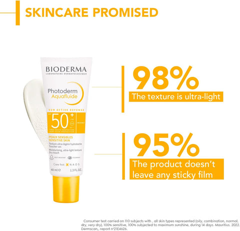 Bioderma photoderm Aquafluide Sun Active Defense For Sensetive Skin ( Spf 50+ ) 40ml