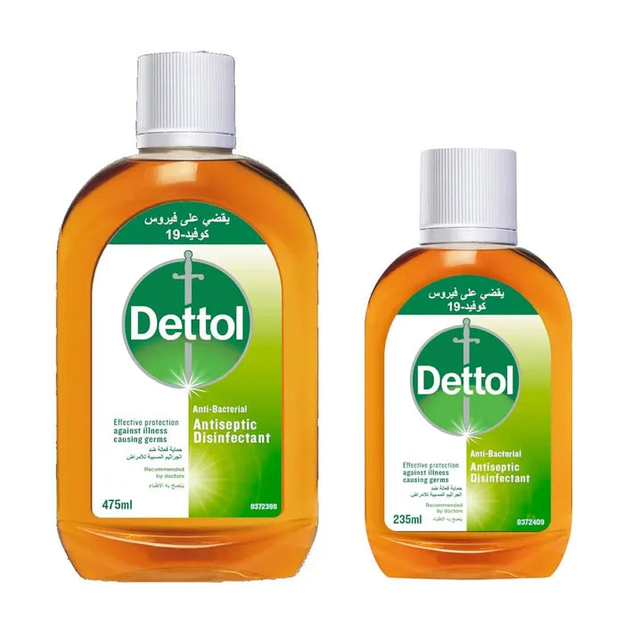 Dettol Anti Bactrial Antiseptic Disinfetant  & Germ Killer 475ml Offer ( Dettol Anti Bactrial Antiseptic Disinfetant  & Germ Killer 235ml Free ) - 2Pcs