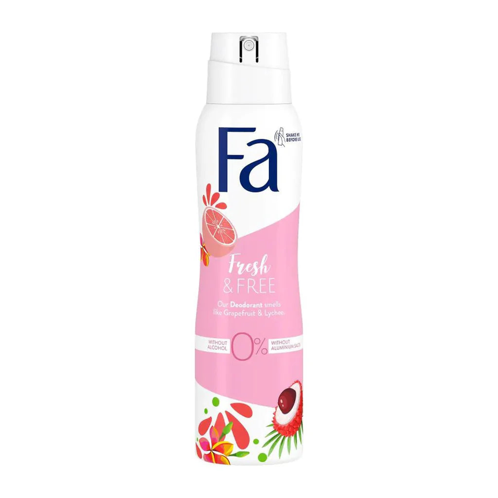 Fa Freshly Free Deodorant With Grapefruit & Lychee 150ml