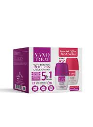 Nano Treat Whitening Roll On Deodorant Special Offer 2Pcs Sweet Peach & Candy Cotton 50ml