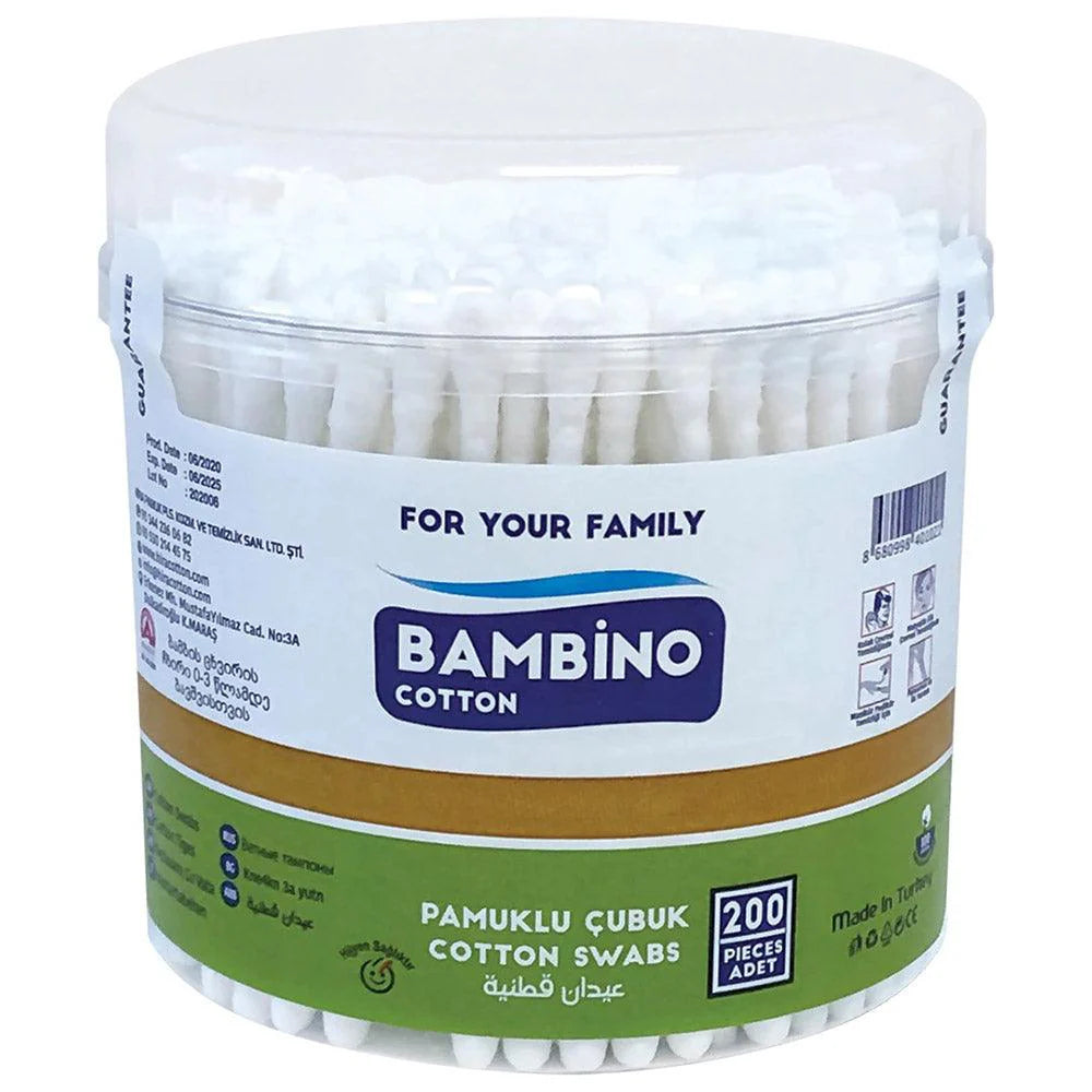 Bambino Cotton Ear Buds 200 Pcs