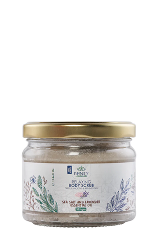 Infinity Naturals Relaxing Body Scrub With Sea Salts & Lavander Essential Oil 325gm