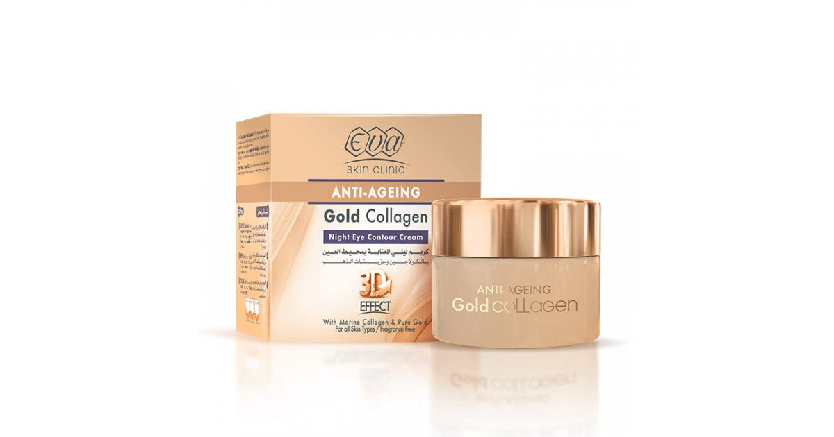 Eva Skin Clinic Anti Aging Gold Collagen Night Eye Countour Cream 15ml